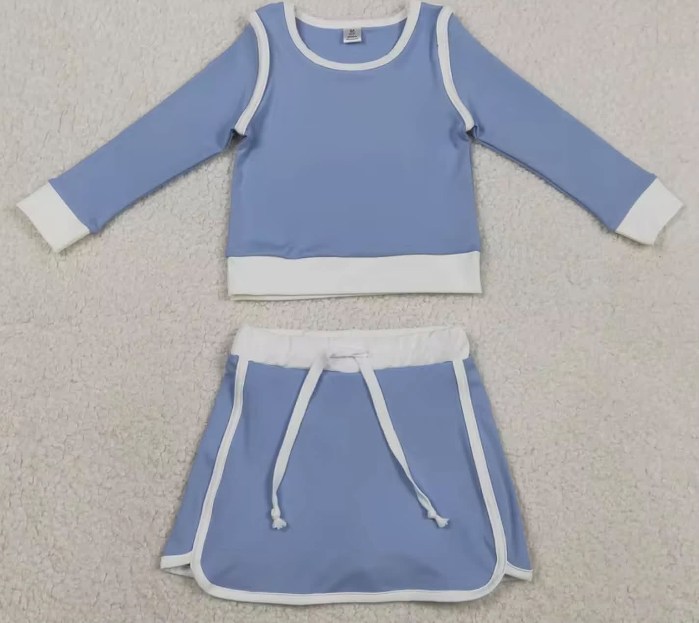 Blue and White Skort Set