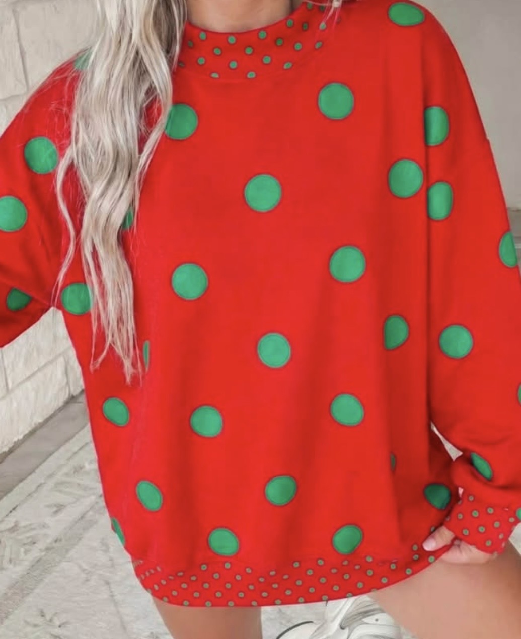Polkadot Oversized Sweatshirt for MOM