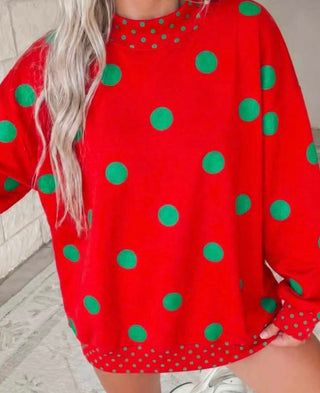 Polkadot Oversized Sweatshirt for MOM
