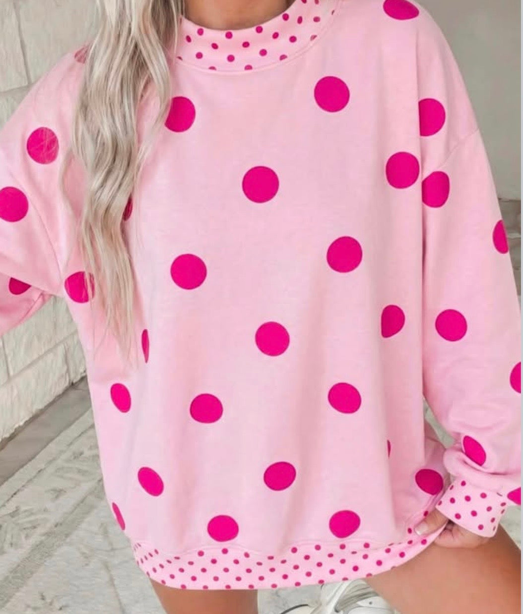 Polkadot Oversized Sweatshirt for MOM