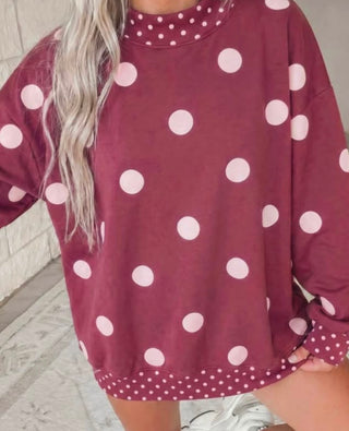 Polkadot Oversized Sweatshirt for MOM