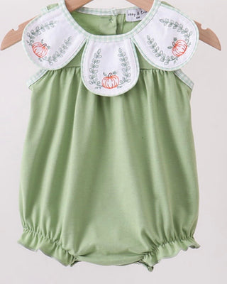 Embroidered Pumpkin Petal Collar Sister Set