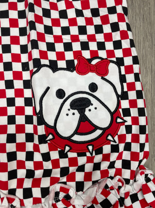 UGA Checkered Applique Dress