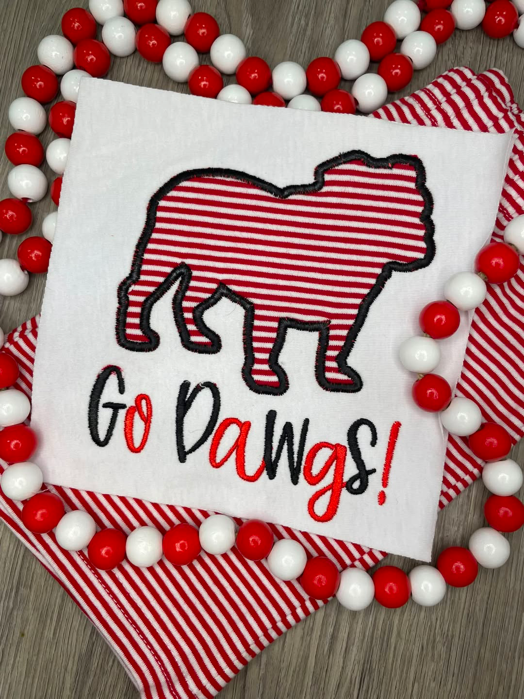 Go Dawgs Appliqué Tee or Short Set – Personalized